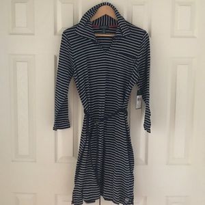 Ralph Lauren navy stripe t shirt mini dress sz L